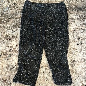 Speckled Black and White Womens Leggings